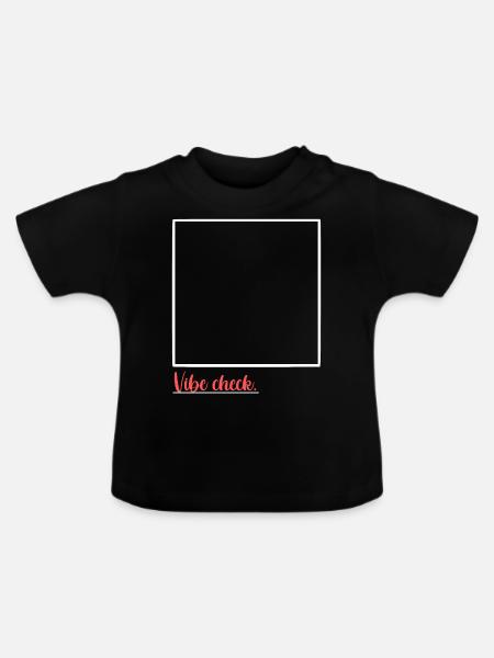 Vibe Chec - Baby Bio-T-Shirt mit Rundhals - Schwarz