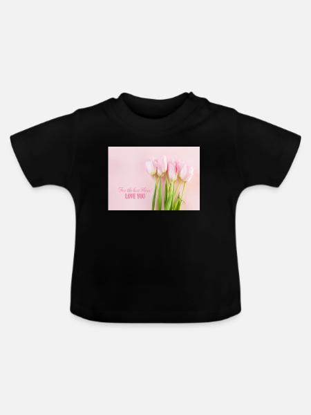 Beste Mutter Best Mom - Baby Bio-T-Shirt mit Rundhals - Schwarz
