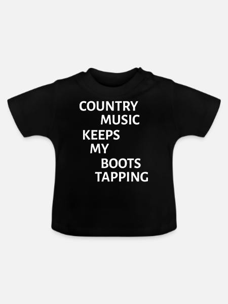Dancing Dance Music - Baby Bio-T-Shirt mit Rundhals - Schwarz