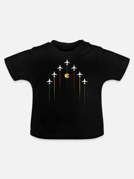 Zimbabwe Airlines - Baby Bio-T-Shirt mit Rundhals - Schwarz