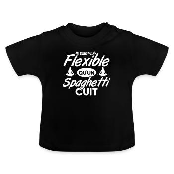 Flexibilité Humour Yoga Femme Drôle Namaste Cadeau - T-shirt bio col rond Bébé - noir - Devant