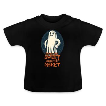 Last Minute Kostüm Unheimliches Halloween - Baby Bio-T-Shirt mit Rundhals - Schwarz - Vorne