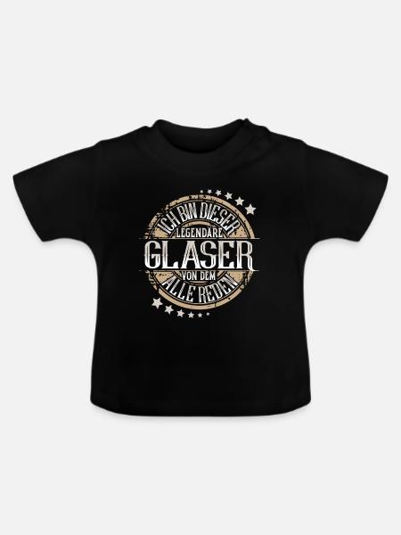 Glaser - Baby Bio-T-Shirt mit Rundhals - Schwarz
