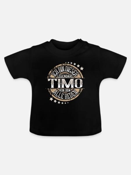 Timo - Baby Bio-T-Shirt mit Rundhals - Schwarz