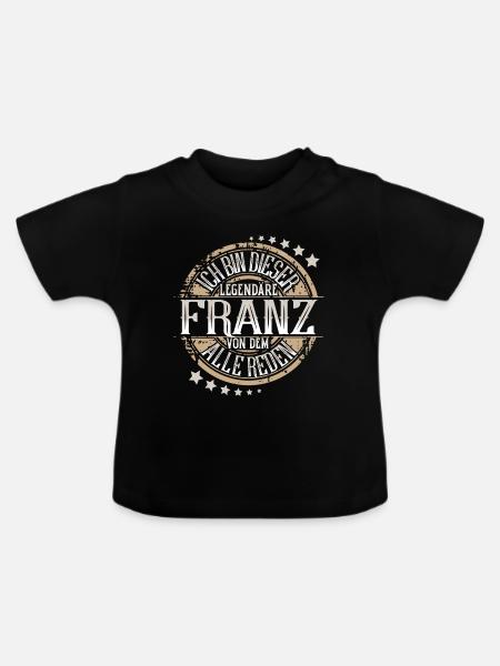 Franz - Baby Bio-T-Shirt mit Rundhals - Schwarz