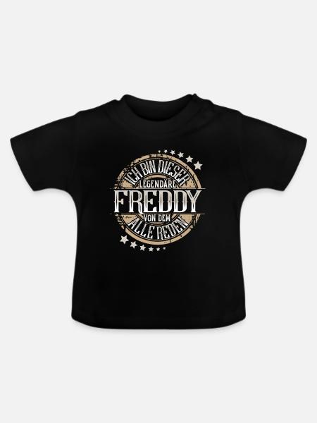 Freddy - Baby Bio-T-Shirt mit Rundhals - Schwarz