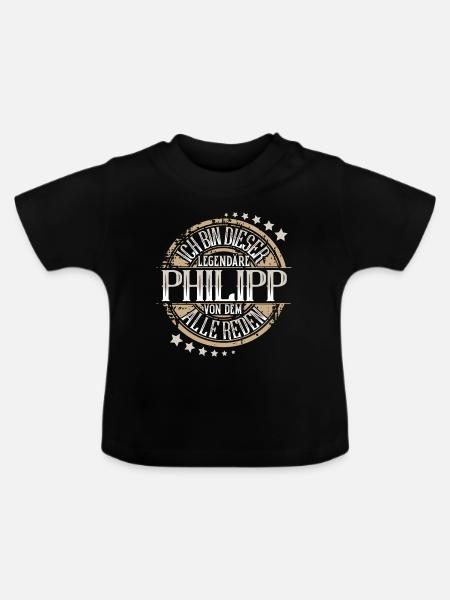 Philipp - Baby Bio-T-Shirt mit Rundhals - Schwarz