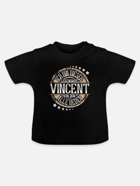 Vincent - Baby Bio-T-Shirt mit Rundhals - Schwarz