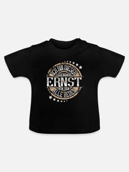 Ernst - Baby Bio-T-Shirt mit Rundhals - Schwarz