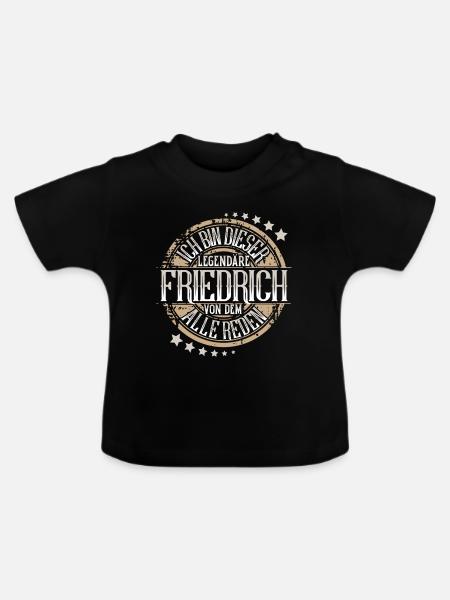 Friedrich - Baby Bio-T-Shirt mit Rundhals - Schwarz