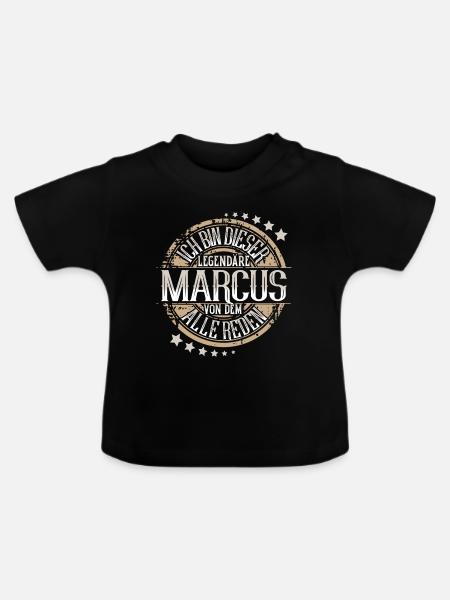 Marcus - Baby Bio-T-Shirt mit Rundhals - Schwarz