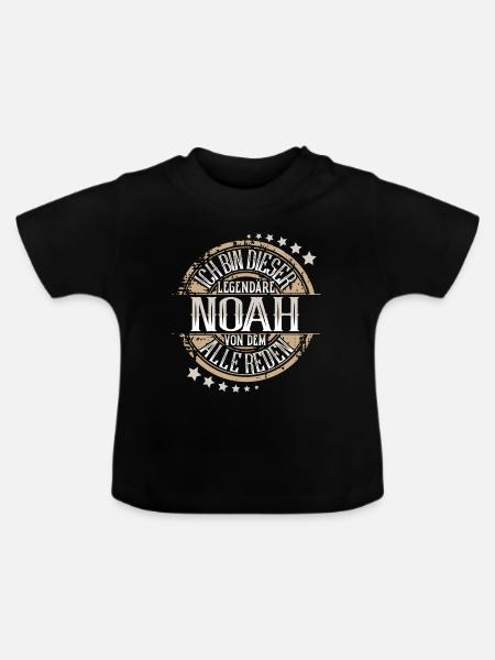 Noah - Baby Bio-T-Shirt mit Rundhals - Schwarz