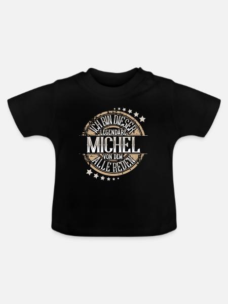 Michel - Baby Bio-T-Shirt mit Rundhals - Schwarz