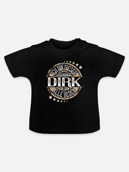 Dirk - Baby Bio-T-Shirt mit Rundhals - Schwarz