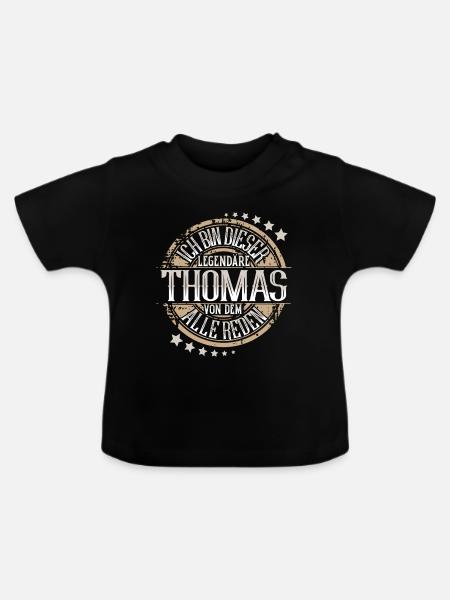 Thomas - Baby Bio-T-Shirt mit Rundhals - Schwarz