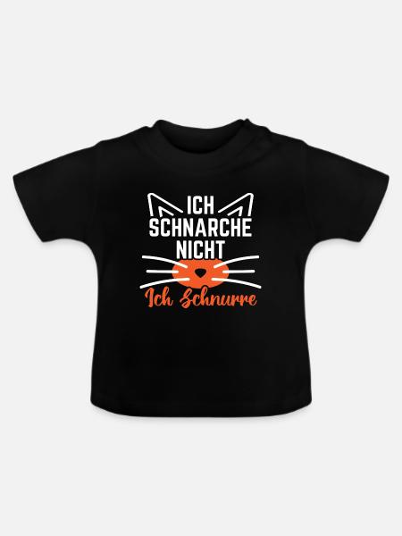 Schlafen Faultier - Baby Bio-T-Shirt mit Rundhals - Schwarz