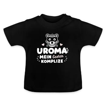 Uroma Komplize Geburtstag Urgroßmutter Muttertag - Baby Bio-T-Shirt mit Rundhals - Schwarz - Vorne