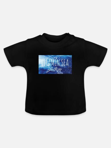 Vitamin Meer - Baby Bio-T-Shirt mit Rundhals - Schwarz
