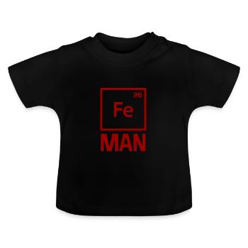 Iron Man - Premium Design - Baby Organic T-Shirt with Round Neck - black - Front