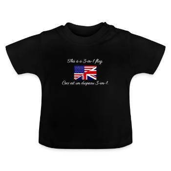 This is a flag II / Ceci est un drapeau II - T-shirt bio col rond Bébé - noir - Devant
