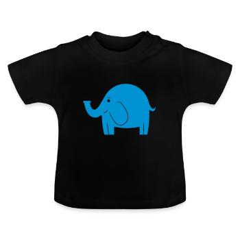 bébé - T-shirt bio col rond Bébé - noir - Devant