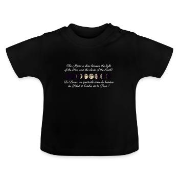 The Moon II / La Lune II - T-shirt bio col rond Bébé - noir - Devant