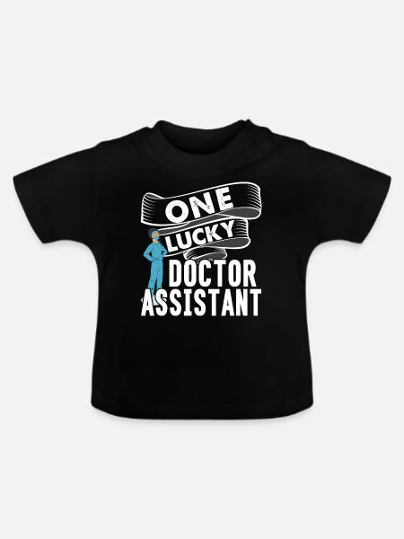 Arzthelferin - Baby Bio-T-Shirt mit Rundhals - Schwarz