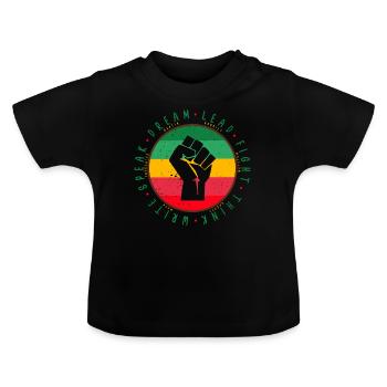 Black History Melanin historisch wie Malcolm Be Pro - Baby Bio-T-Shirt mit Rundhals - Schwarz - Vorne