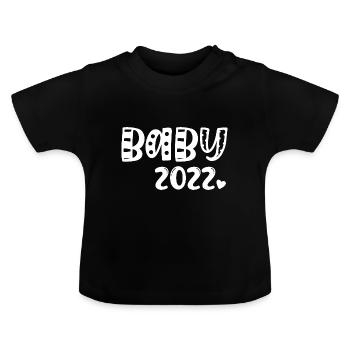 Bébé 2022 Grossesse Annonce Bébé Naissance - T-shirt bio col rond Bébé - noir - Devant