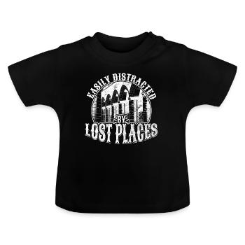 Lost Place Urbex Urban Explorer gift idea - Baby Organic T-Shirt with Round Neck - black - Front