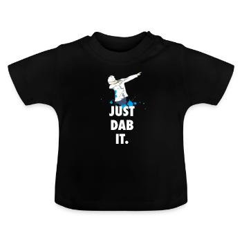 Dab just dabbing touchdown fun humor panda crass - Baby Organic T-Shirt with Round Neck - black - Front