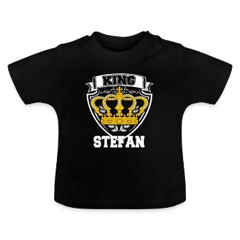 König STEFAN - Baby Bio-T-Shirt mit Rundhals - Schwarz - Vorne