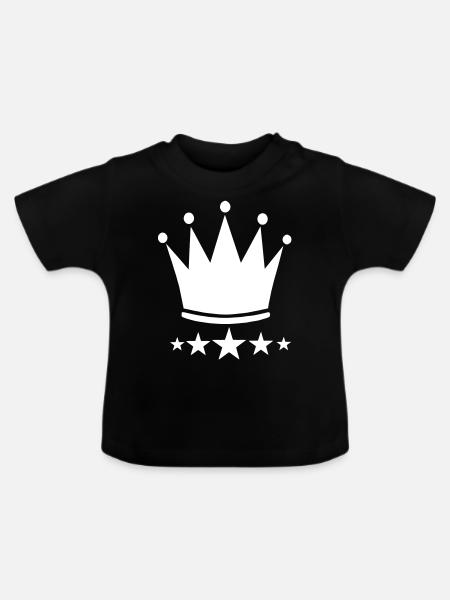 Crown ***** 5 stars - Baby Bio-T-Shirt mit Rundhals - Schwarz