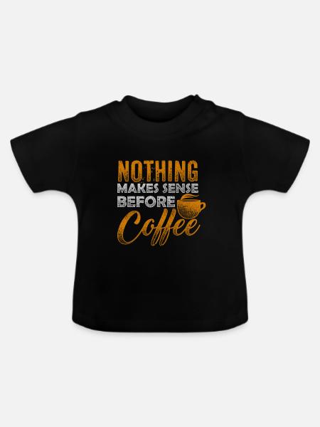 Coffee - Baby Bio-T-Shirt mit Rundhals - Schwarz