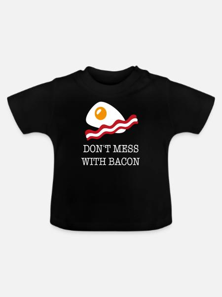 bacon - Baby Bio-T-Shirt mit Rundhals - Schwarz