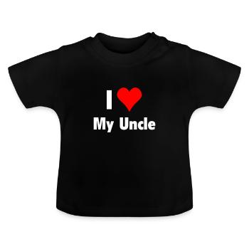J'aime mon oncle - Babysuit Body bébé - T-shirt bio col rond Bébé - noir - Devant