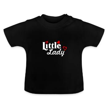 Little Lady - Body bébé Babysuit - T-shirt bio col rond Bébé - noir - Devant