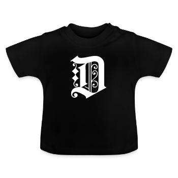 Detroit T Shirt Graphic - Baby Bio-T-Shirt mit Rundhals - Schwarz - Vorne