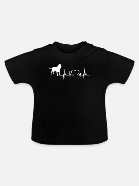 Bluthund Geschenk Shirt - Baby Bio-T-Shirt mit Rundhals - Schwarz