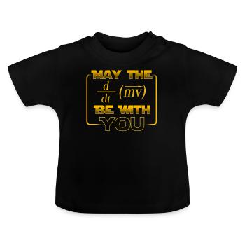 Que la force soit avec toi - Cadeau - T-shirt bio col rond Bébé - noir - Devant