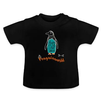 Pingouin new year hiver froid pingouin Gel neige - T-shirt bio col rond Bébé - noir - Devant