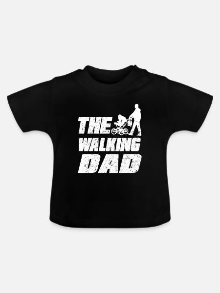 The Walking dad - Baby Bio-T-Shirt mit Rundhals - Schwarz