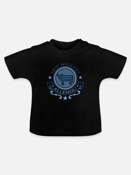 Heimat bedeutet Westerwald GESCHENK - Baby Bio-T-Shirt mit Rundhals - Schwarz