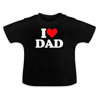 Love Dad Baby Vater - T-shirt bio col rond Bébé - noir - Devant