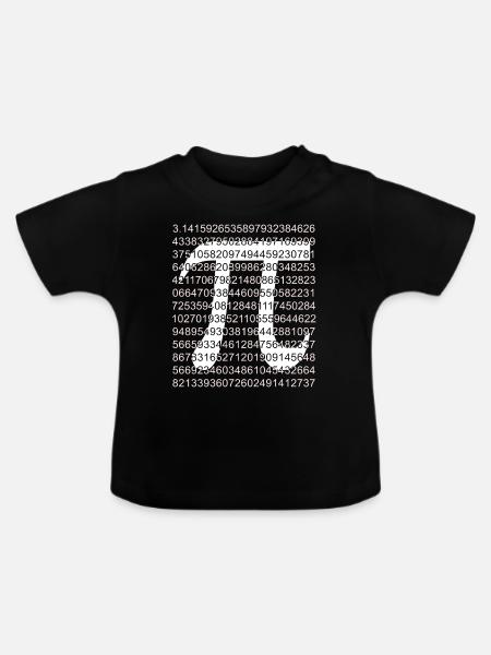 Pi Matrix - Baby Bio-T-Shirt mit Rundhals - Schwarz