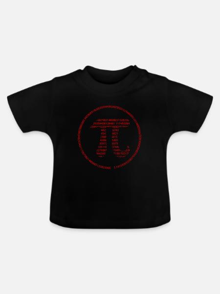 Pi - Pi Day - rot - Baby Bio-T-Shirt mit Rundhals - Schwarz