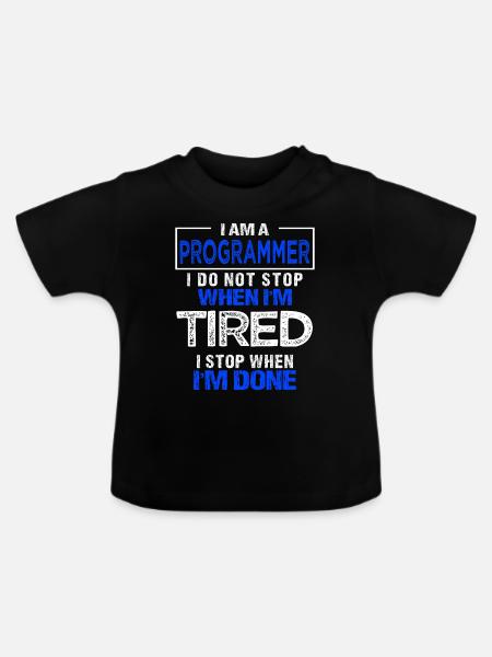 Progammierer Geschenk Programmiererin Developer - Baby Bio-T-Shirt mit Rundhals - Schwarz