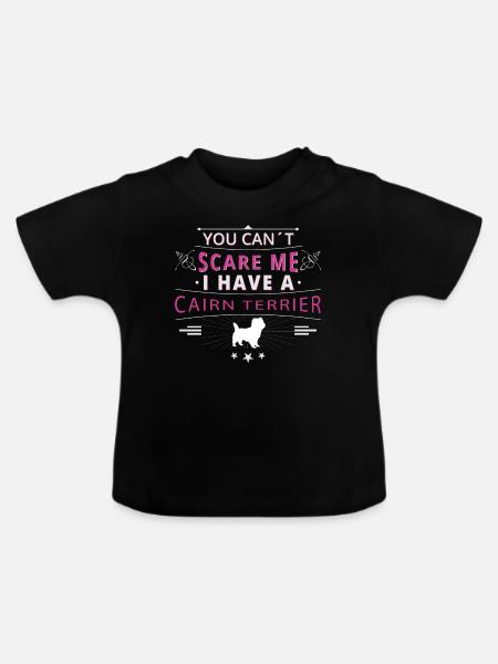 Cairn Terrier scare - Baby Bio-T-Shirt mit Rundhals - Schwarz
