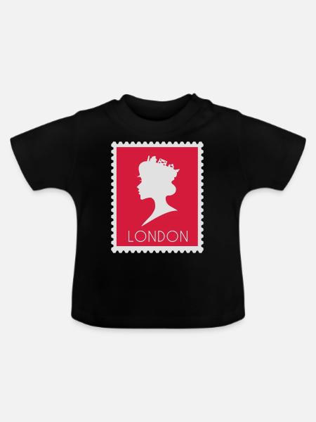 London - Baby Bio-T-Shirt mit Rundhals - Schwarz