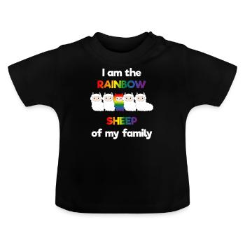 LGBT Gay Gay Lesbiennes Lesbiennes Fun Pride - T-shirt bio col rond Bébé - noir - Devant